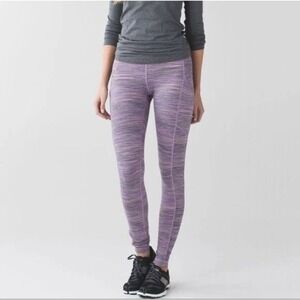 Lululemon Speed Tight IV Space Dye Camo‎ Tender Violet Black Grape Size 4